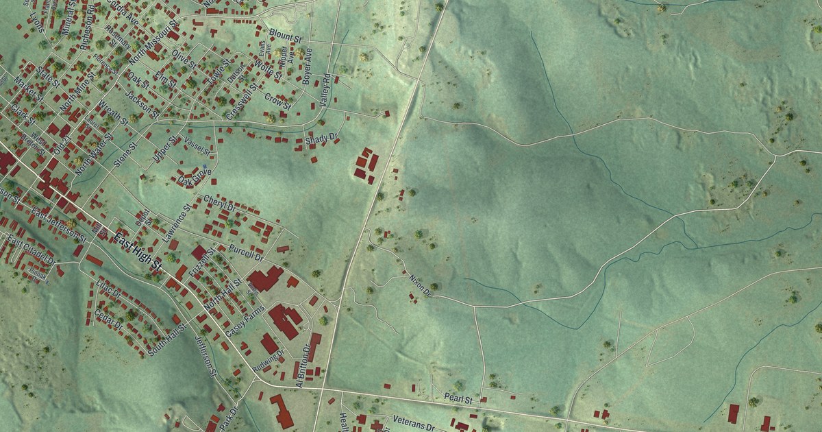 Map of Potosi, Missouri in 2026