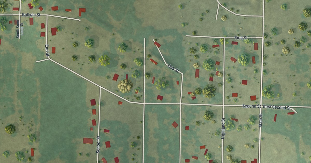 Map of Purcell, Missouri in 2026