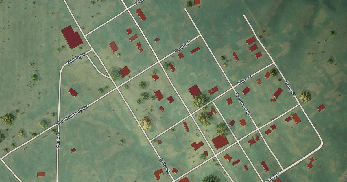 Map of Revere, Missouri in 2026