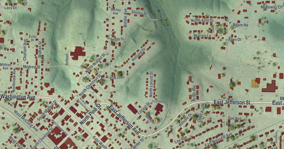 Map of Richland, Missouri in 2026