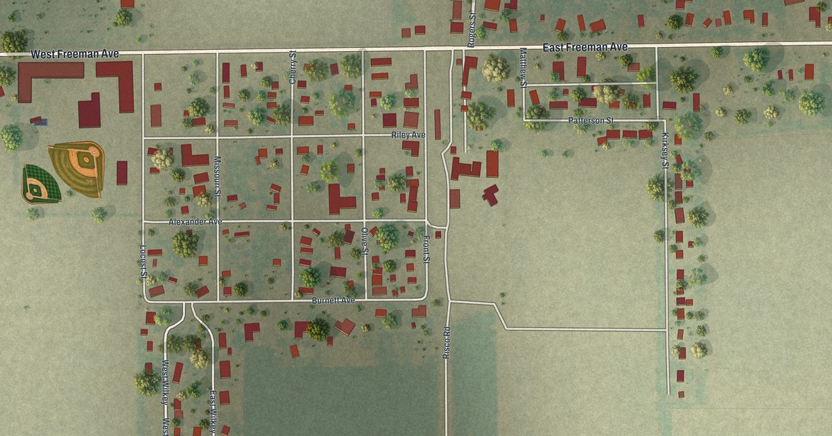 Map of Risco, Missouri in 2026