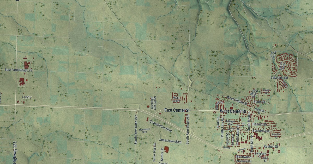 Map of Rogersville, Missouri in 2026