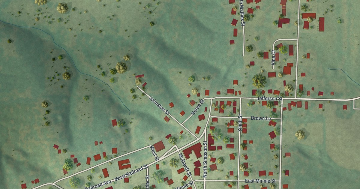 Map of Russellville, Missouri in 2026