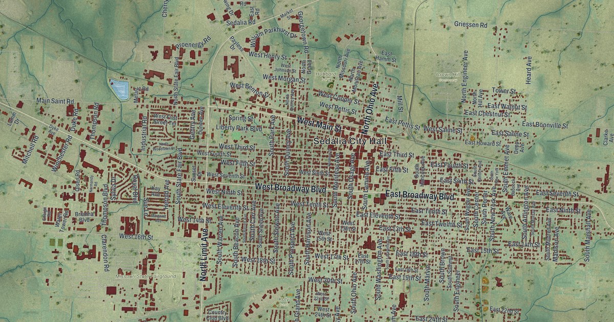Map of Sedalia, Missouri in 2026
