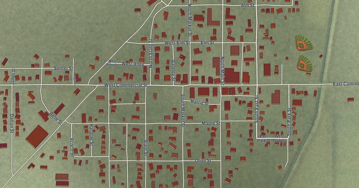 Map of Senath, Missouri in 2026