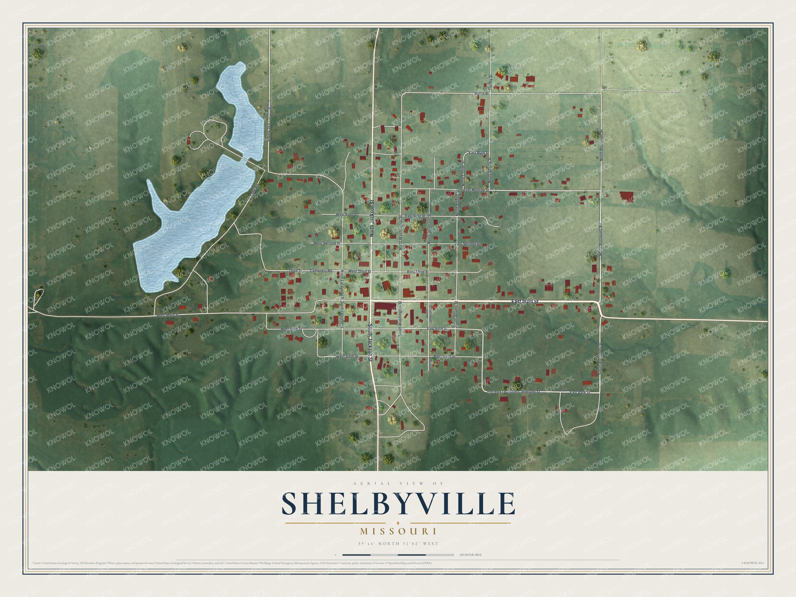 Watermarked full-map preview of Shelbyville, Missouri