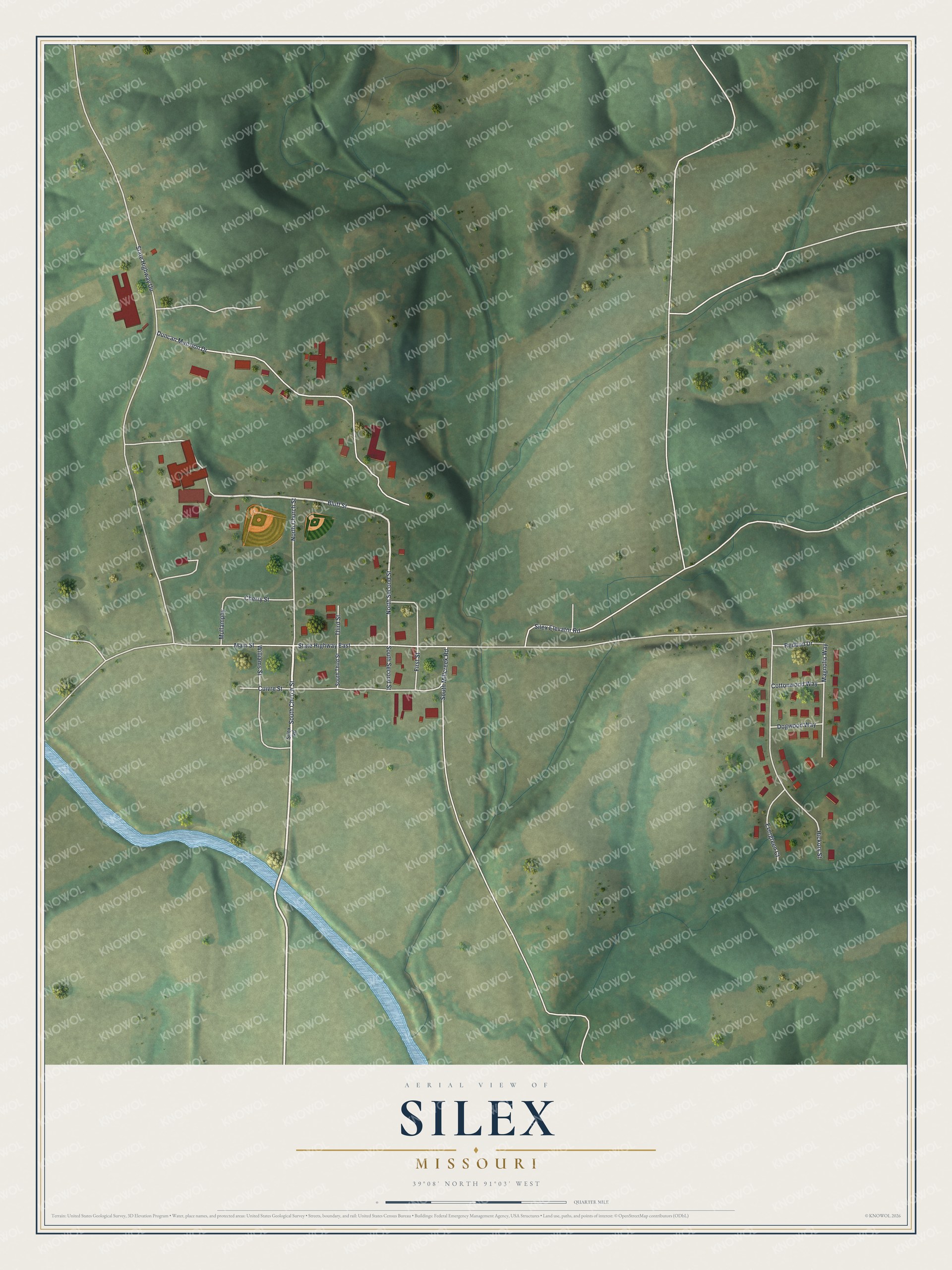 Watermarked full-map preview of Silex, Missouri
