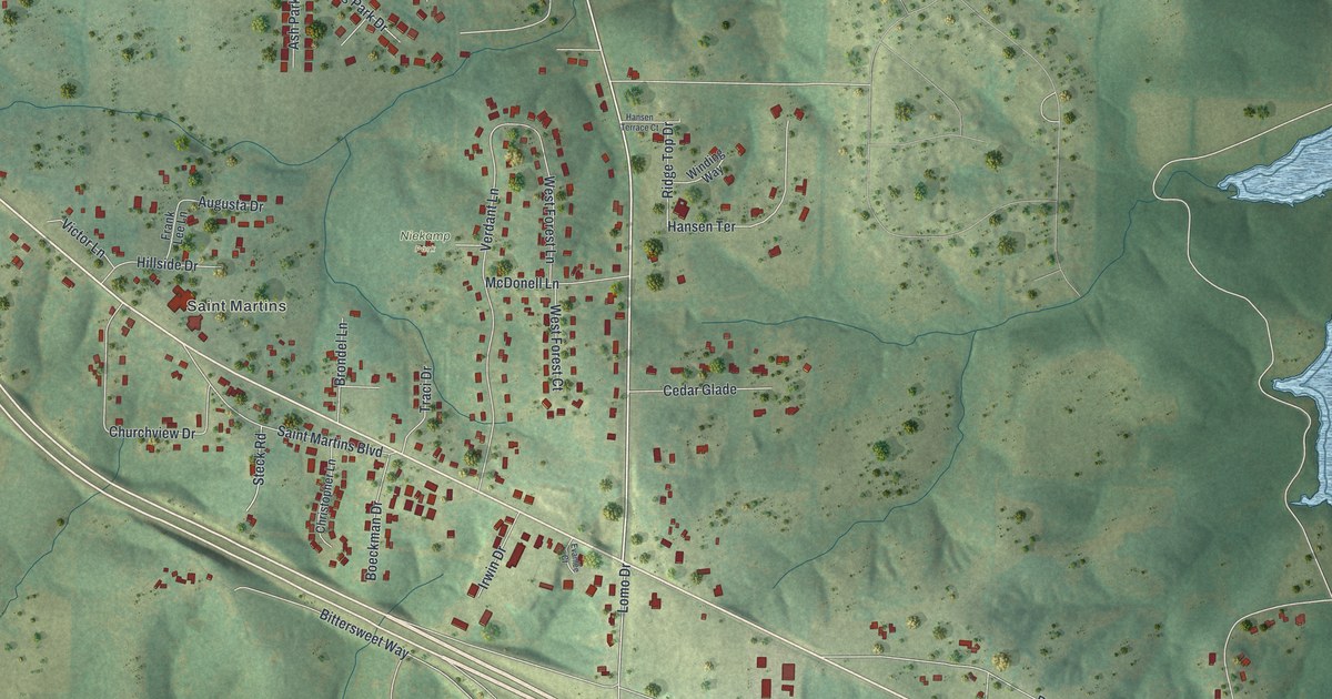 Map of St. Martins, Missouri in 2026