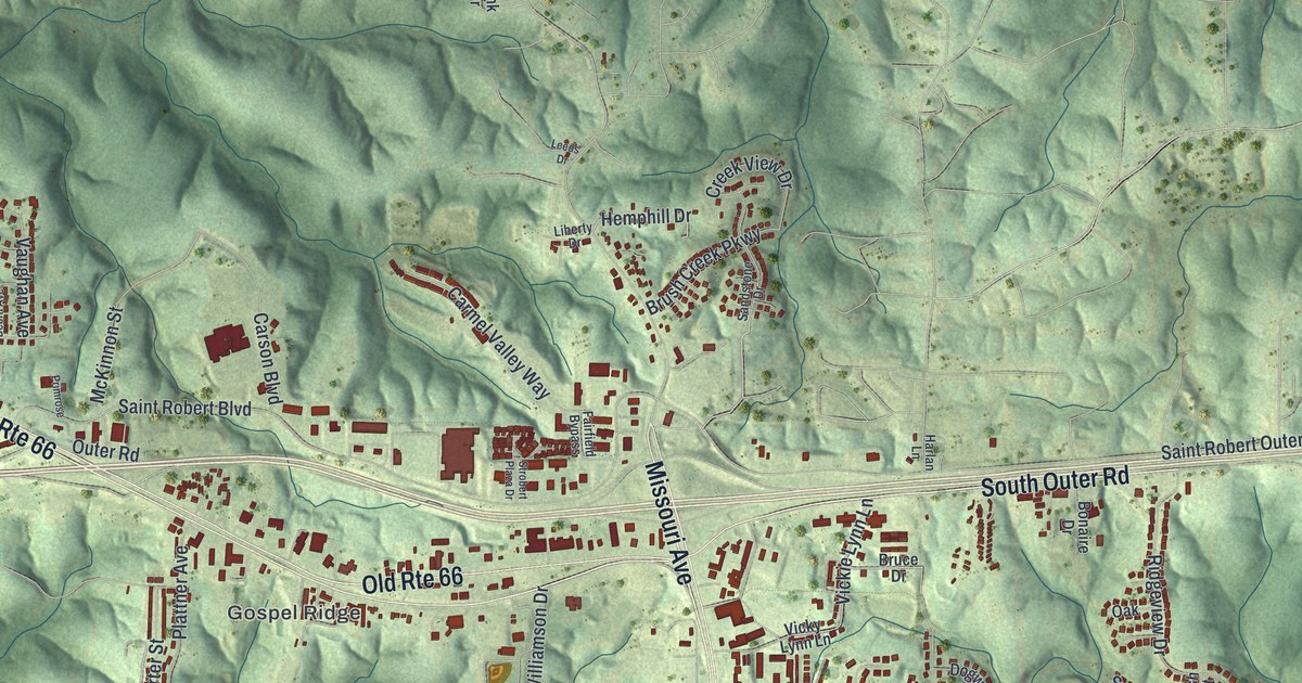 Map of St. Robert, Missouri in 2026