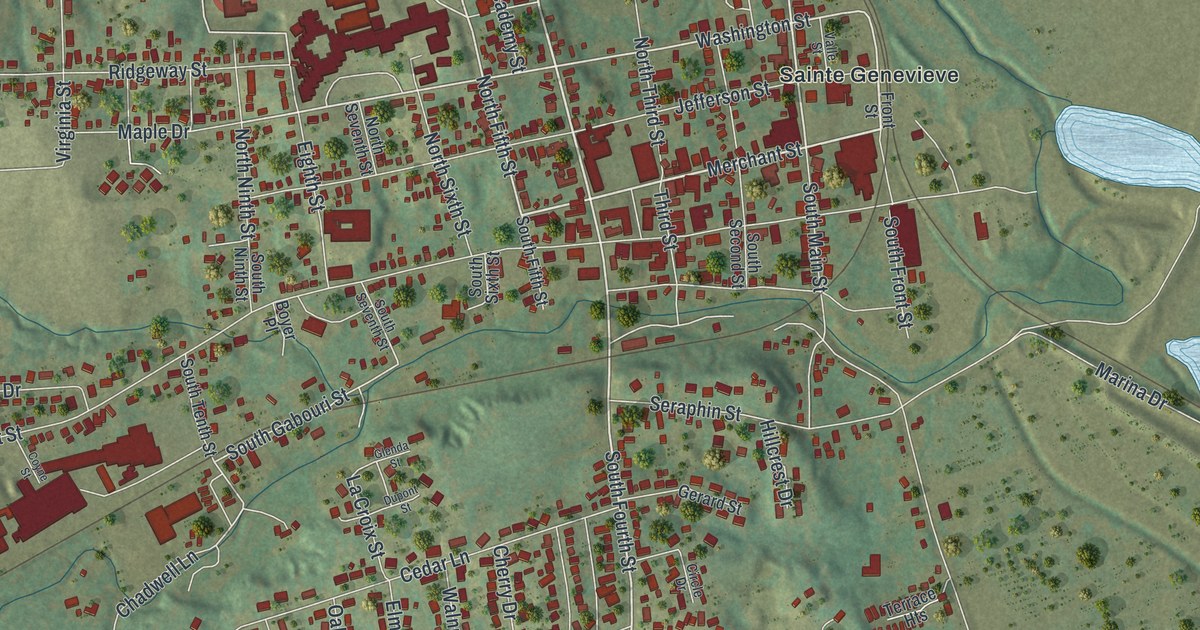 Map of Ste. Genevieve, Missouri in 2026