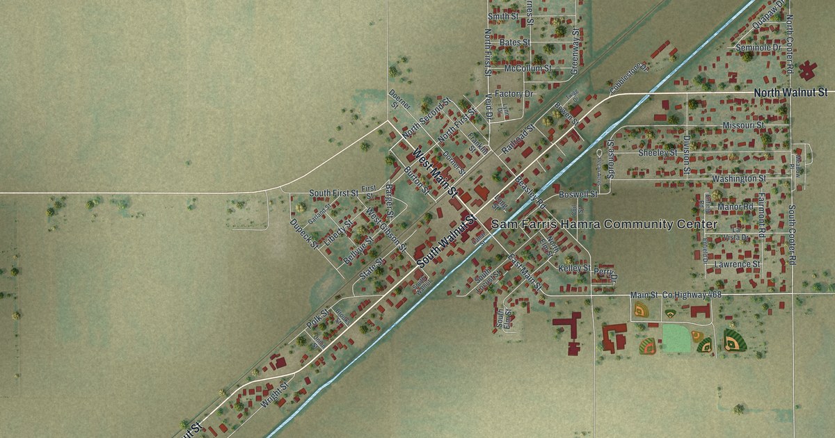 Map of Steele, Missouri in 2026
