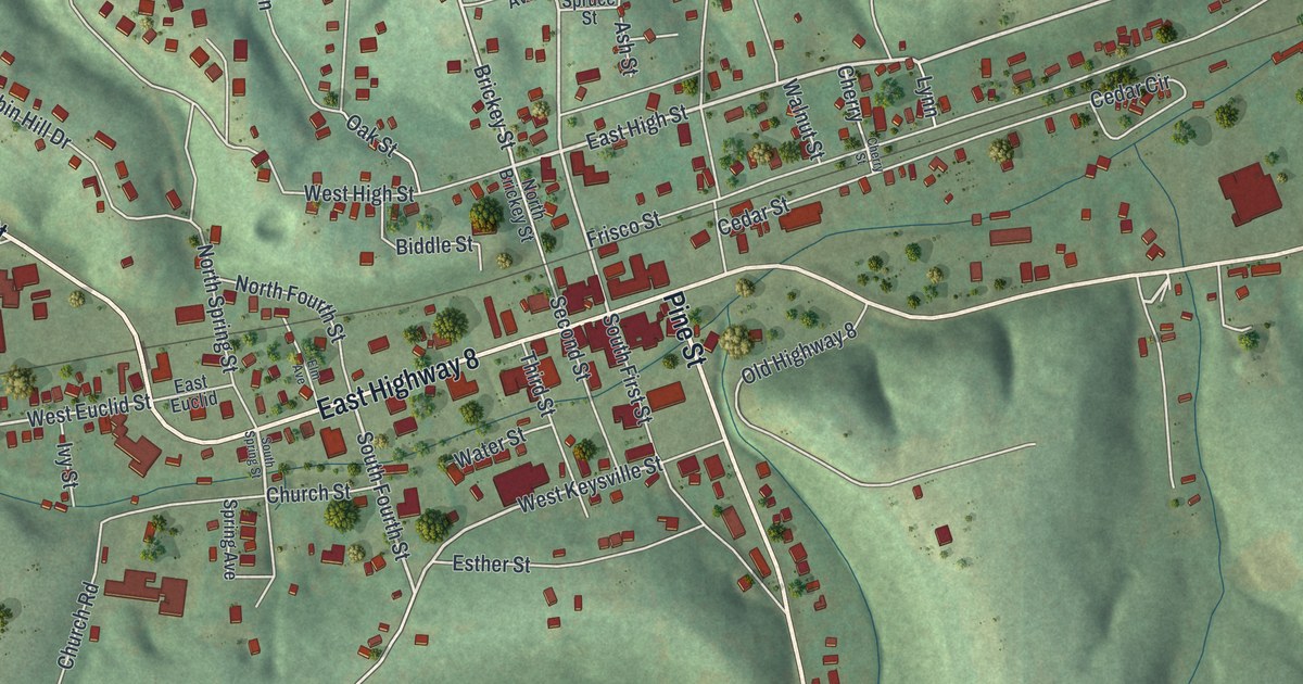 Map of Steelville, Missouri in 2026