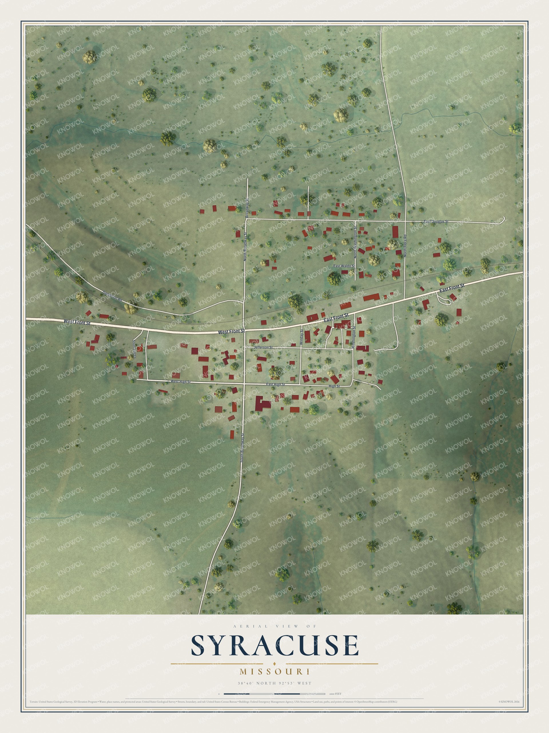 Watermarked full-map preview of Syracuse, Missouri