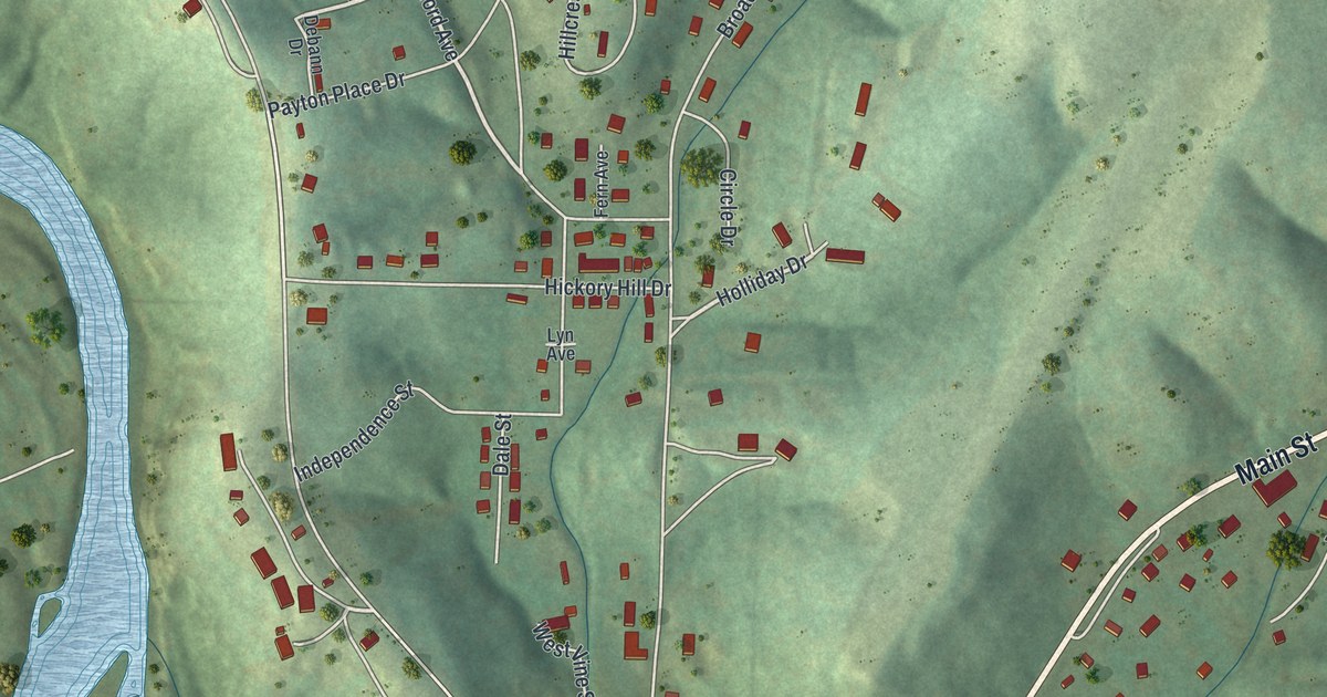 Map of Van Buren, Missouri in 2026