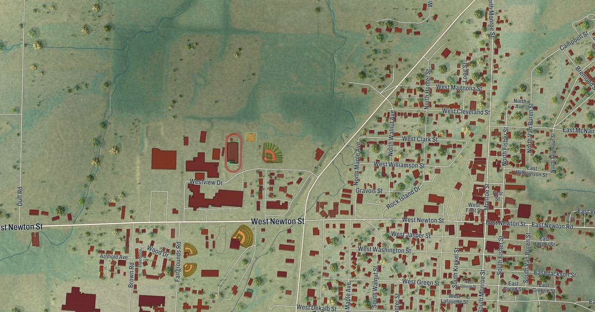 Map of Versailles, Missouri in 2026