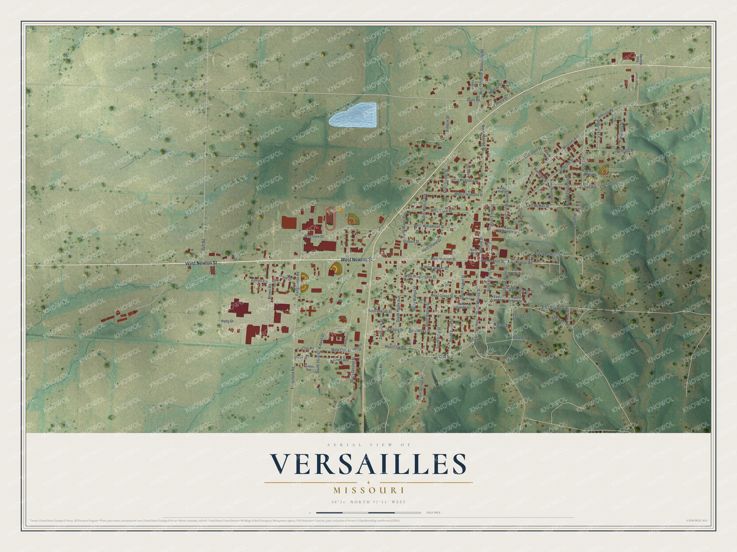 Watermarked full-map preview of Versailles, Missouri