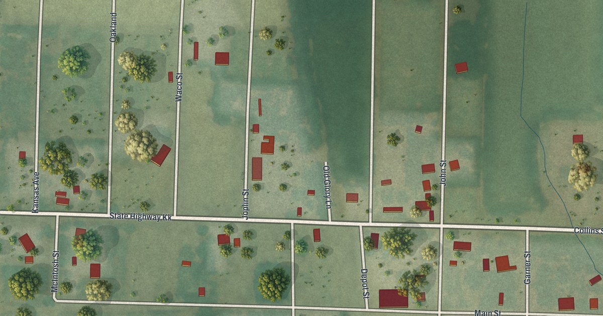 Map of Waco, Missouri in 2026