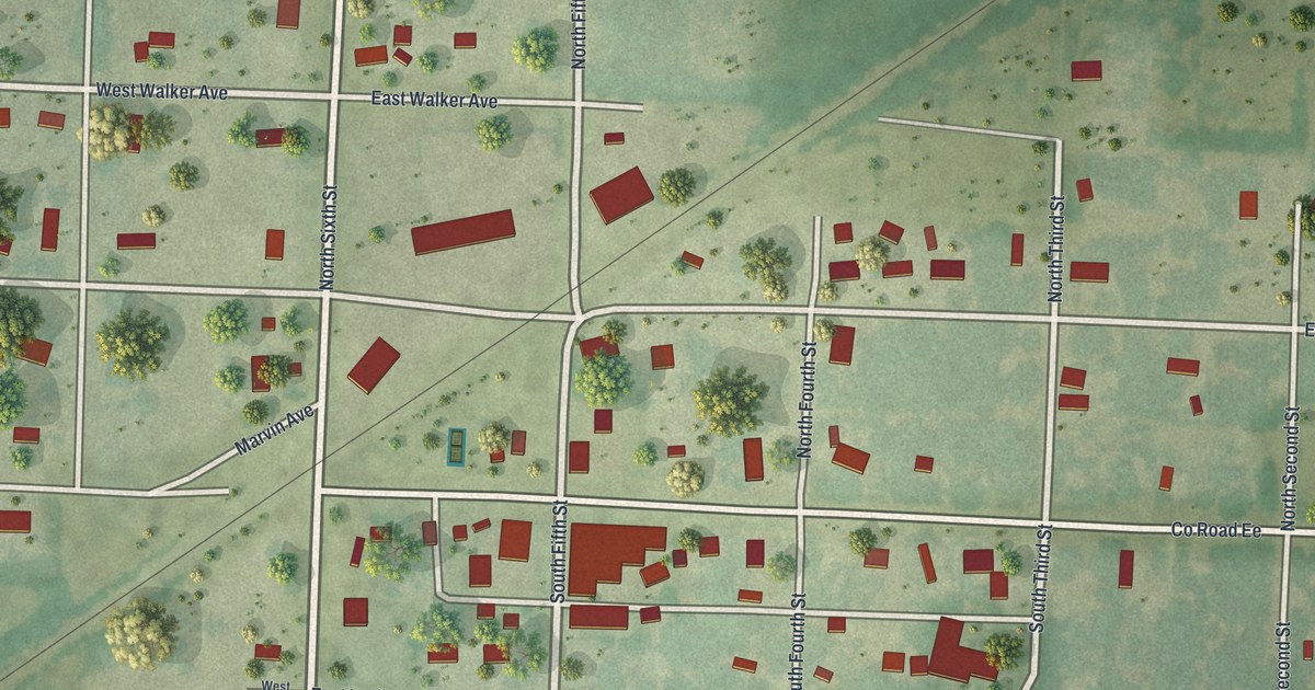 Map of Walker, Missouri in 2026