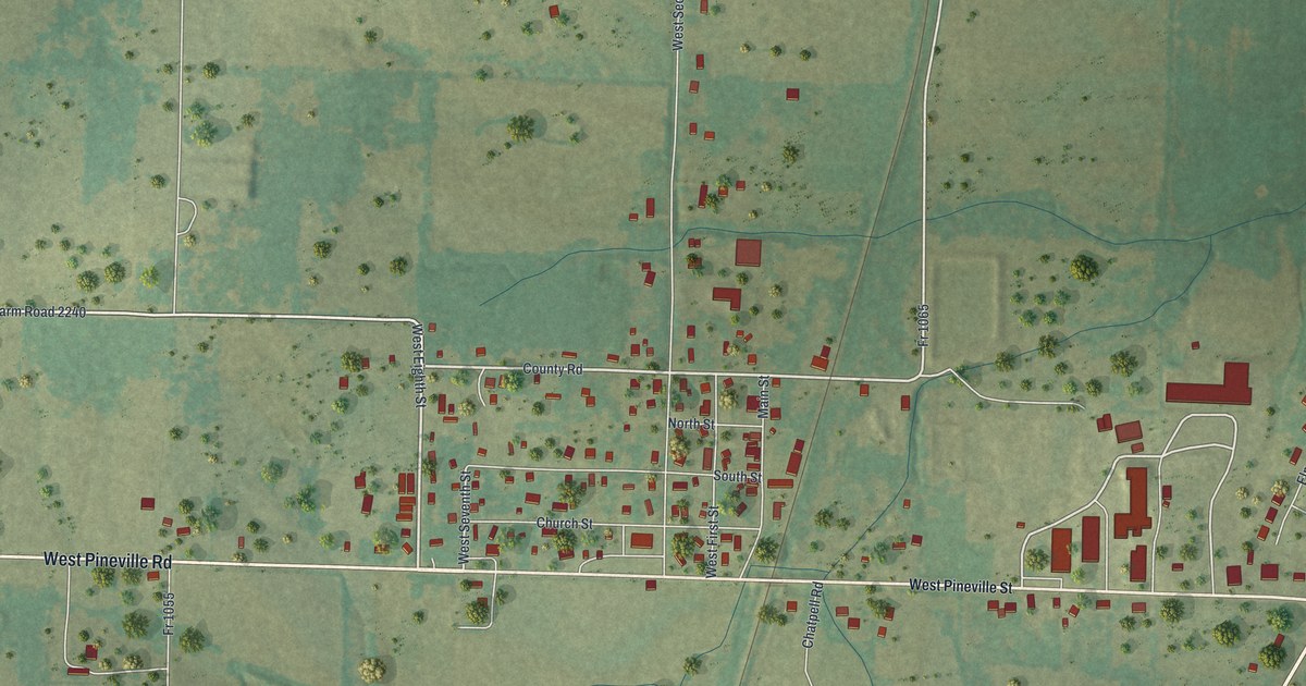 Map of Washburn, Missouri in 2026