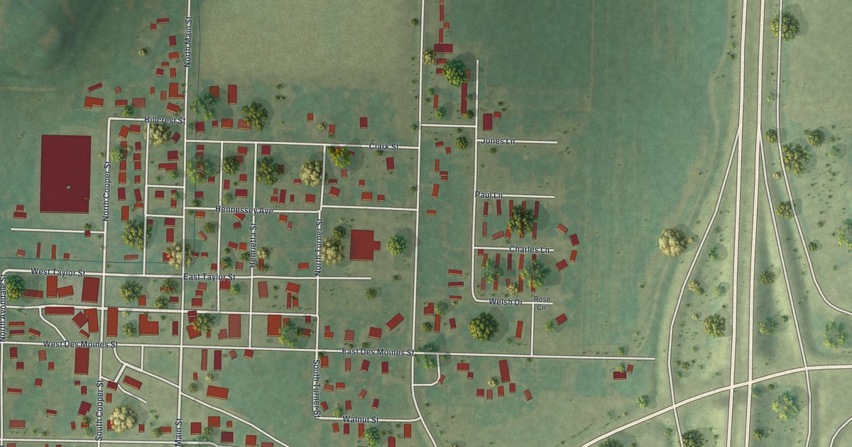 Map of Wayland, Missouri in 2026