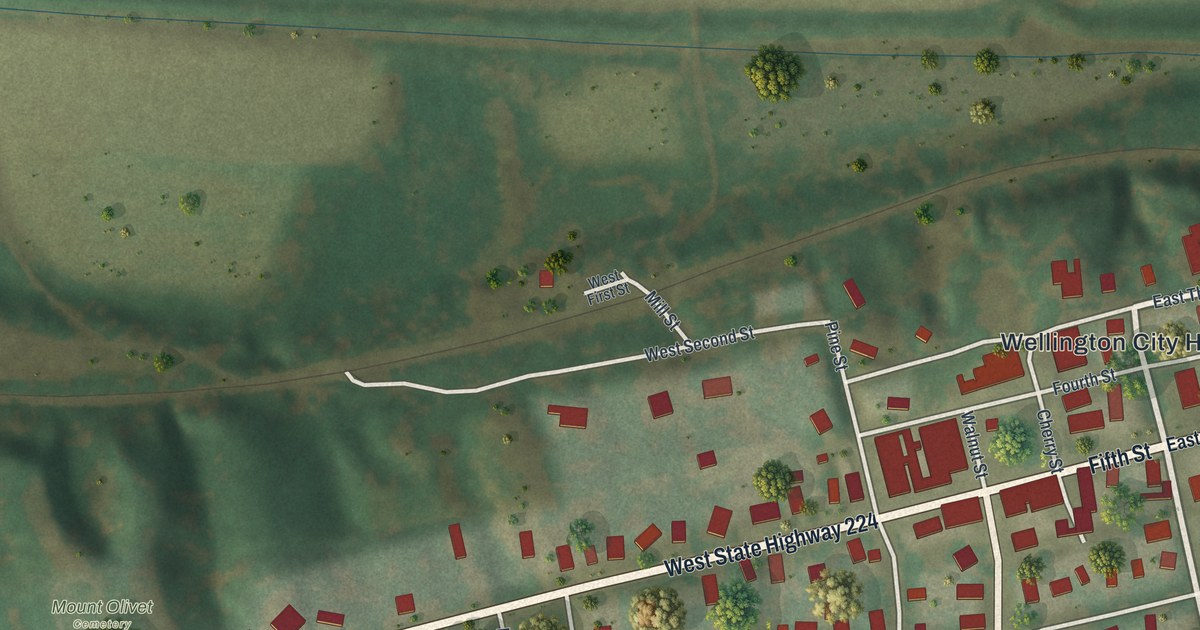 Map of Wellington, Missouri in 2026