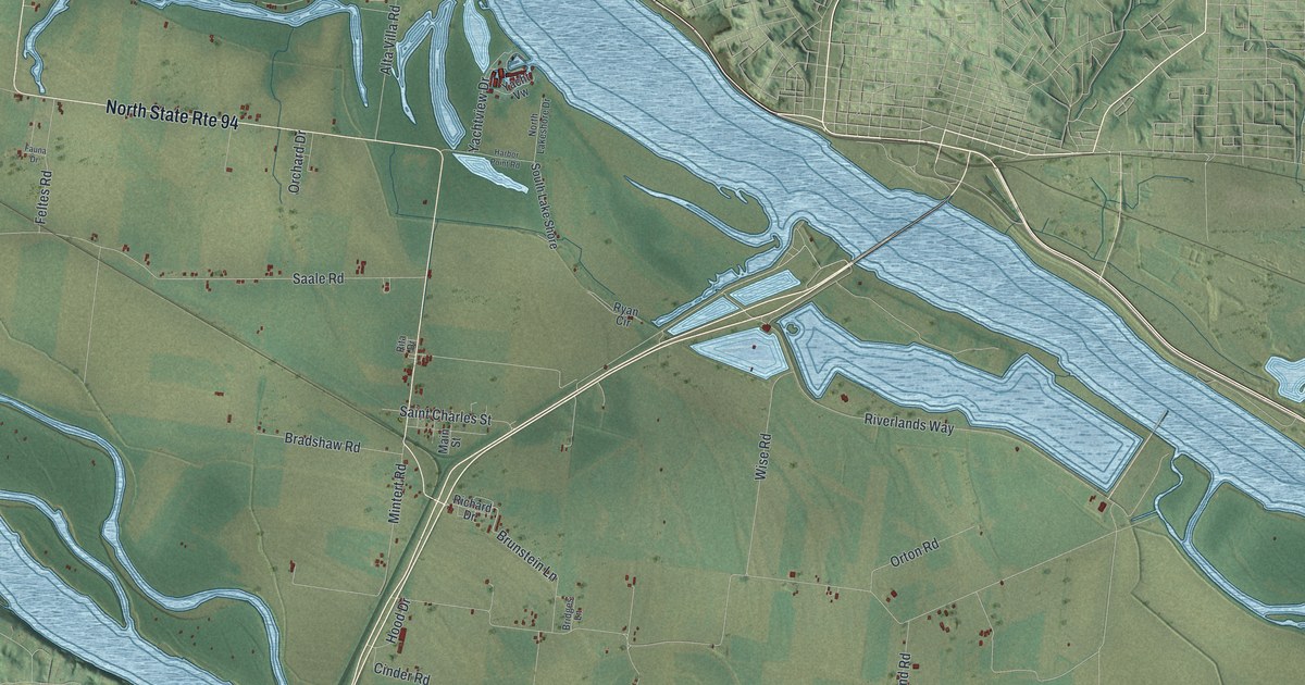 Map of West Alton, Missouri in 2026