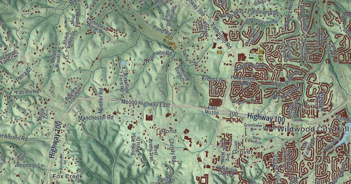 Map of Wildwood, Missouri in 2026