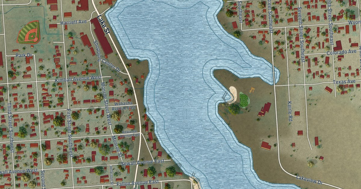 Map of Baker, Montana in 2026