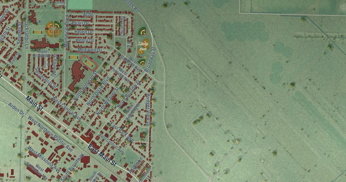 Map of Belgrade, Montana in 2026