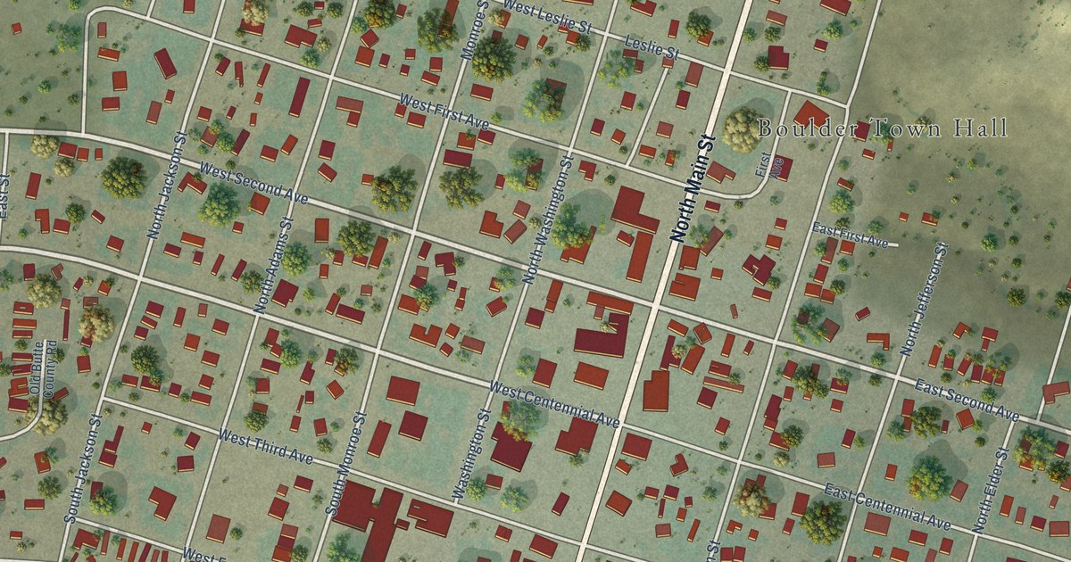 Map of Boulder, Montana in 2026