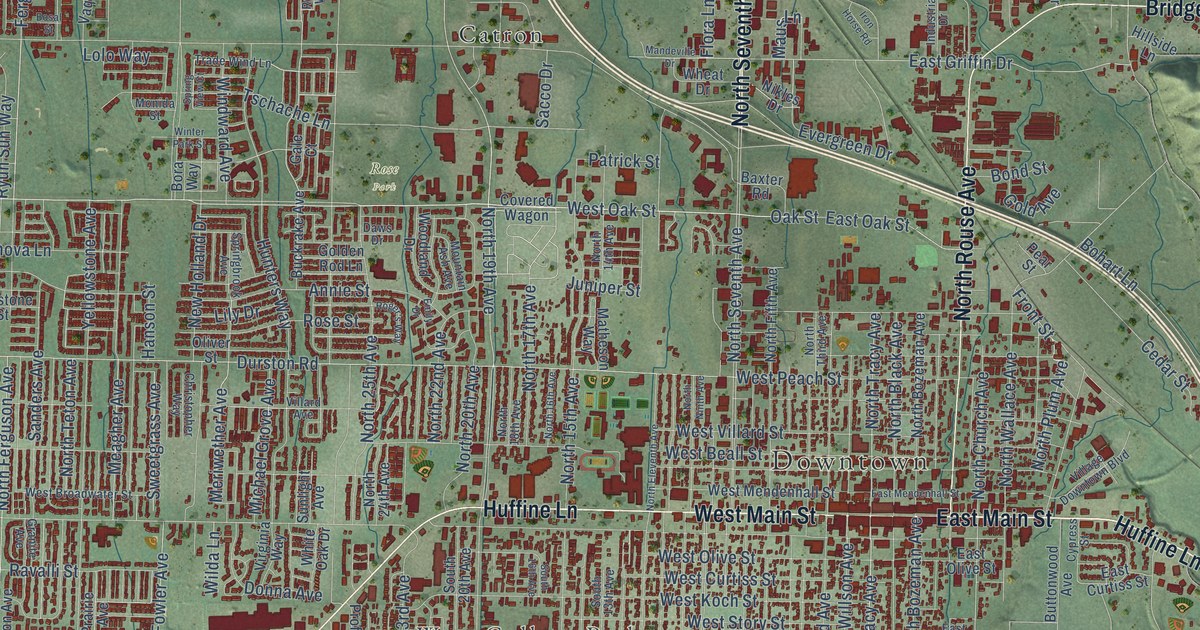 Map of Bozeman, Montana in 2026