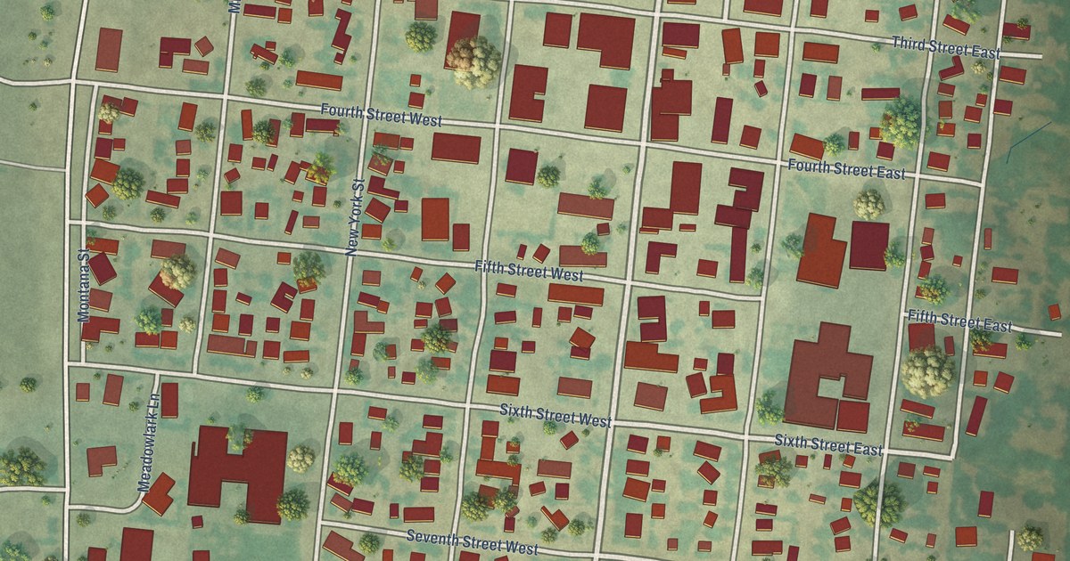 Map of Chinook, Montana in 2026