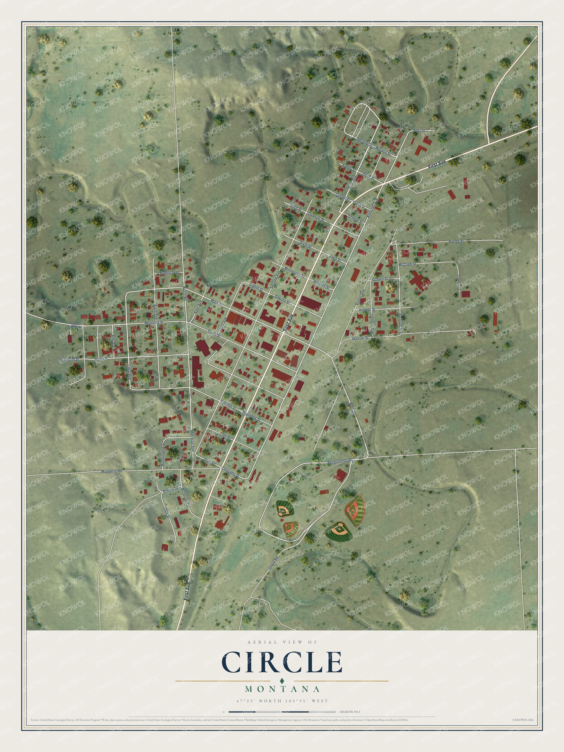 Watermarked full-map preview of Circle, Montana