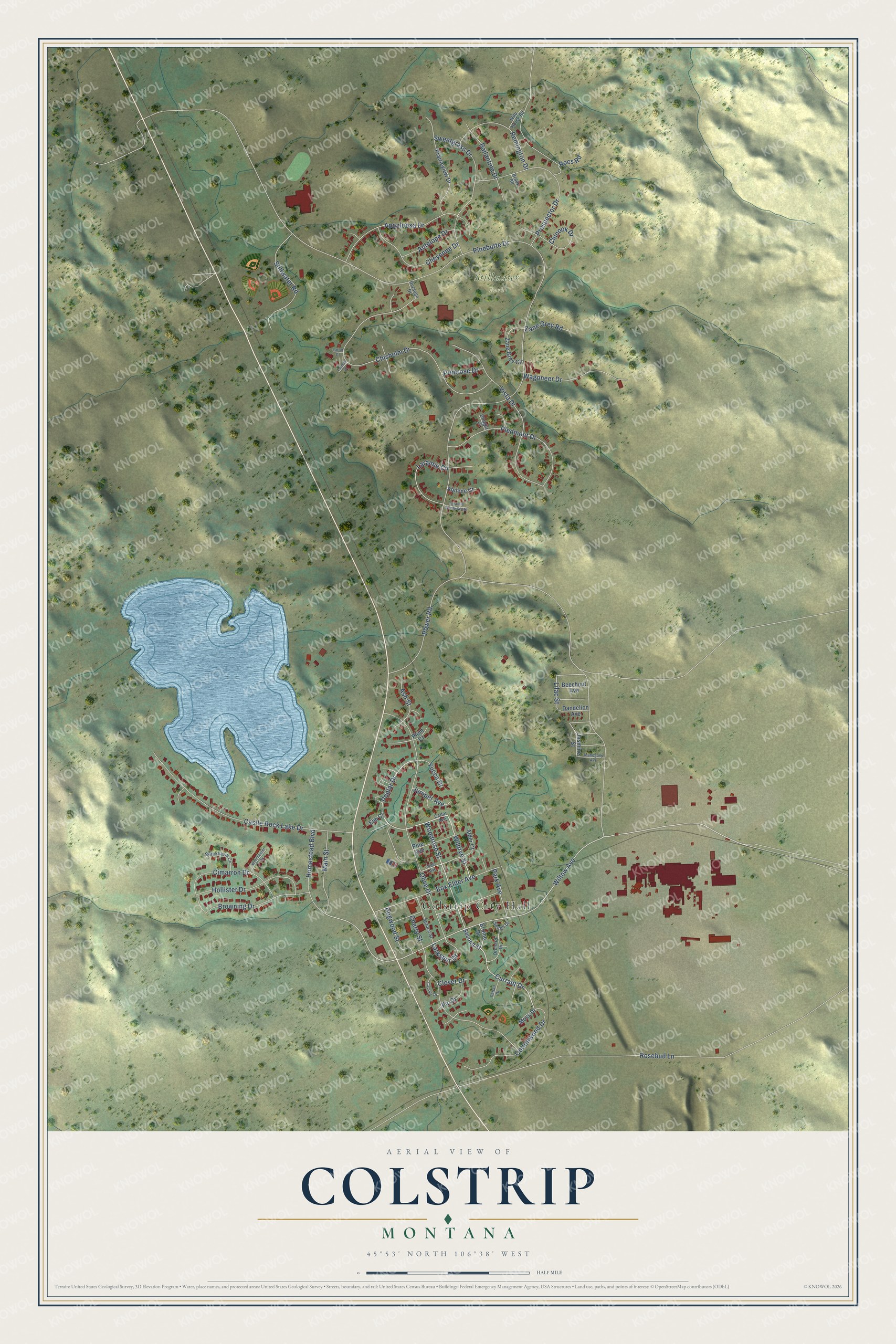 Watermarked full-map preview of Colstrip, Montana