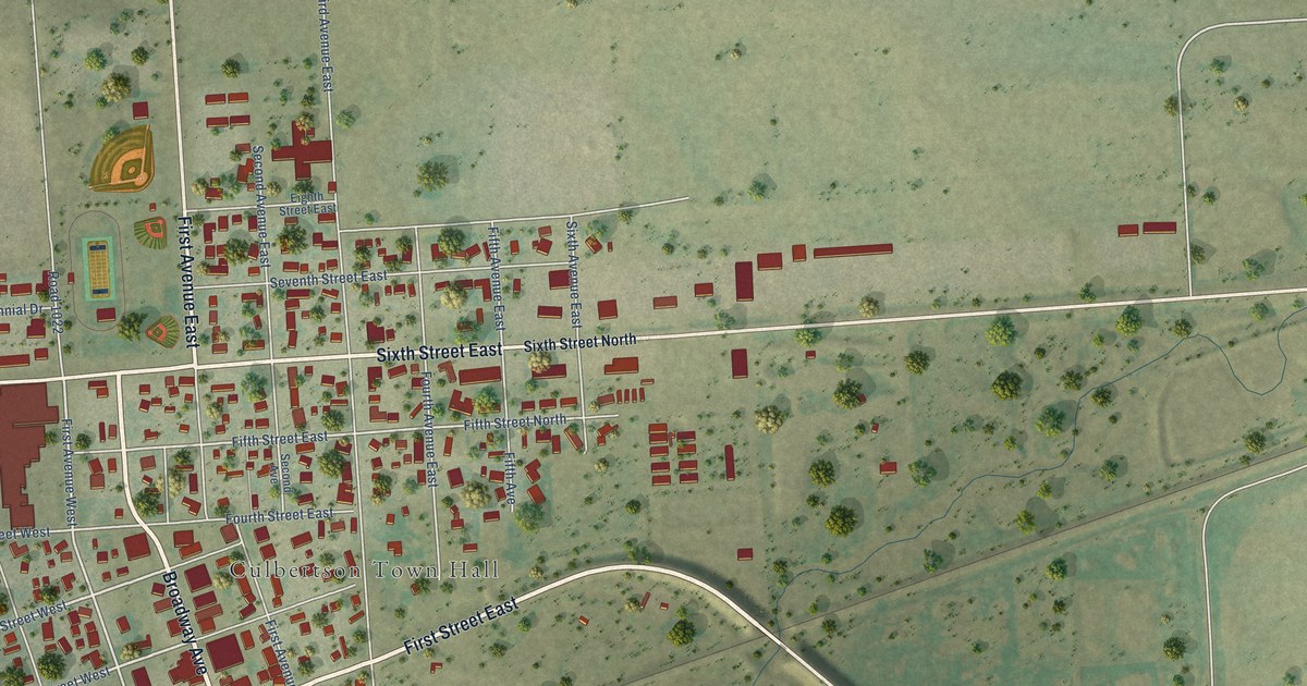 Map of Culbertson, Montana in 2026