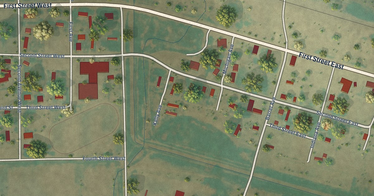 Map of Dodson, Montana in 2026