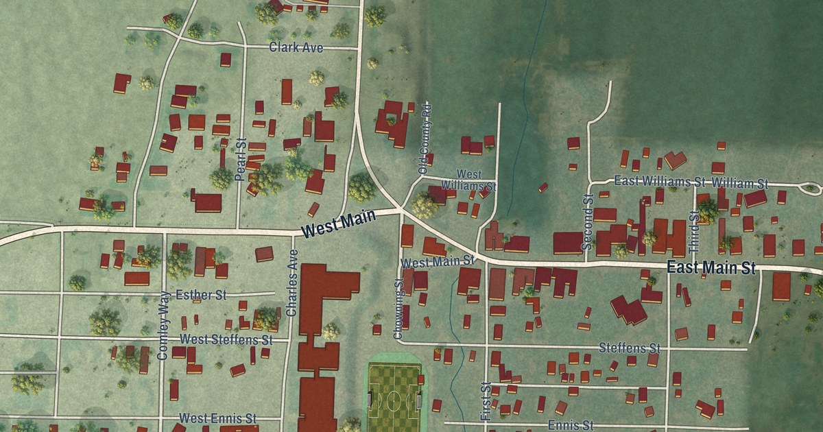 Map of Ennis, Montana in 2026