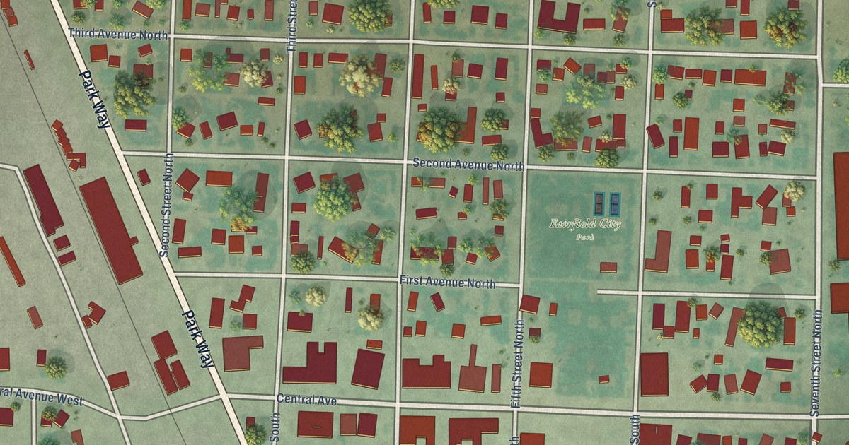 Map of Fairfield, Montana in 2026