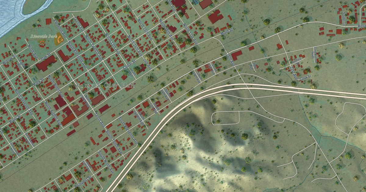 Map of Forsyth, Montana in 2026