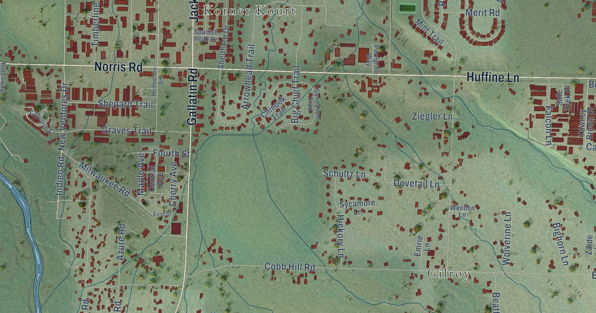 Map of Four Corners, Montana in 2026