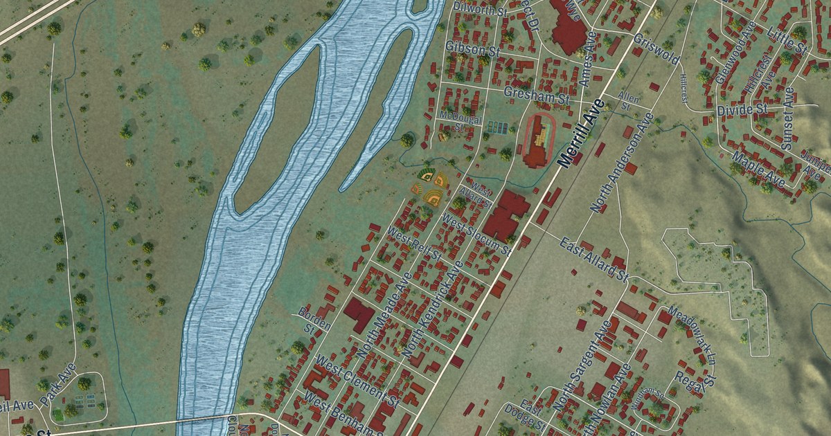 Map of Glendive, Montana in 2026