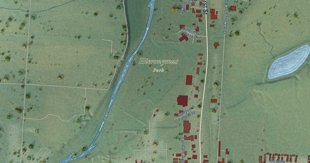 Map of Hamilton, Montana in 2026