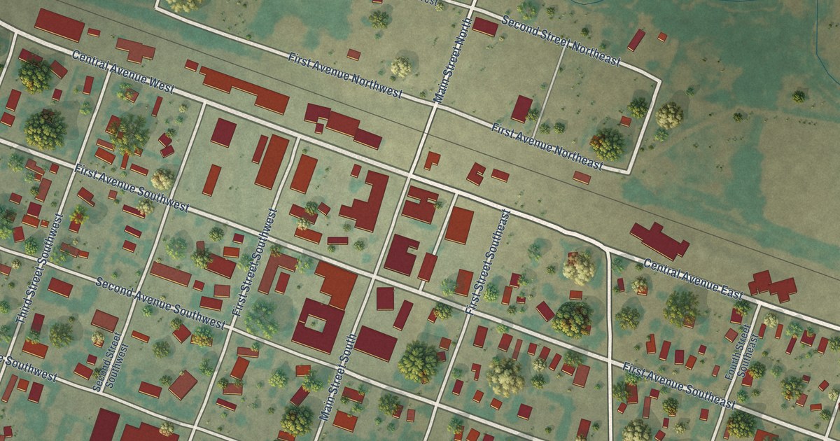 Map of Harlem, Montana in 2026