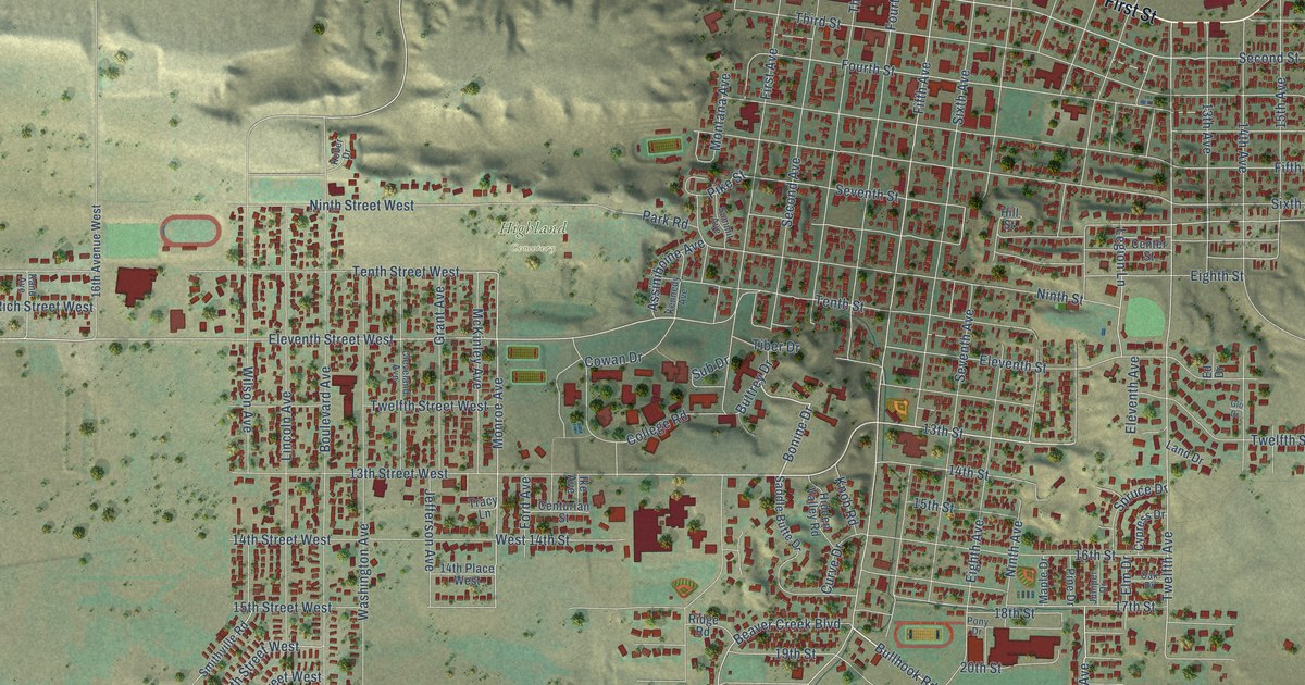 Map of Havre, Montana in 2026