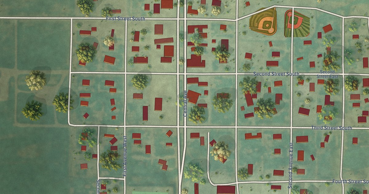 Map of Hobson, Montana in 2026