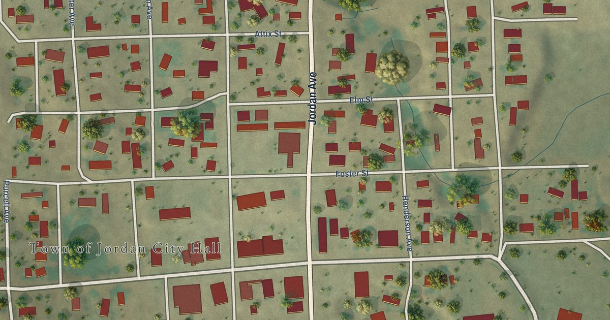 Map of Jordan, Montana in 2026