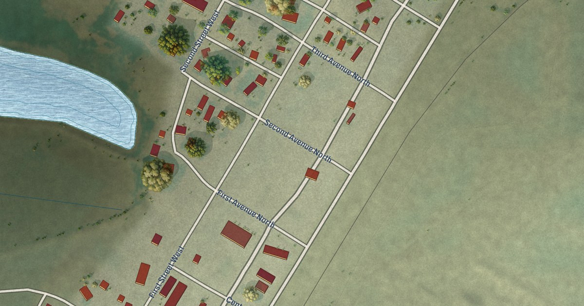 Map of Kevin, Montana in 2026