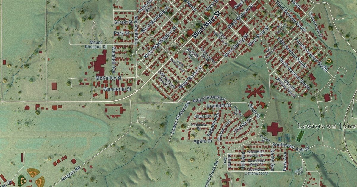 Map of Lewistown, Montana in 2026