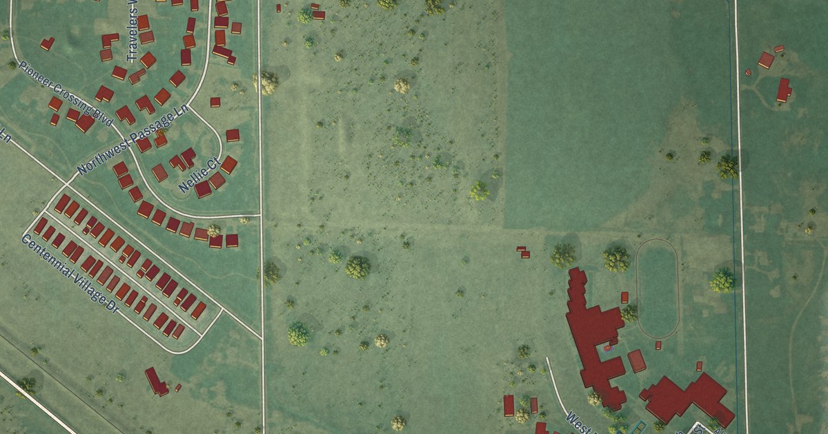 Map of Manhattan, Montana in 2026