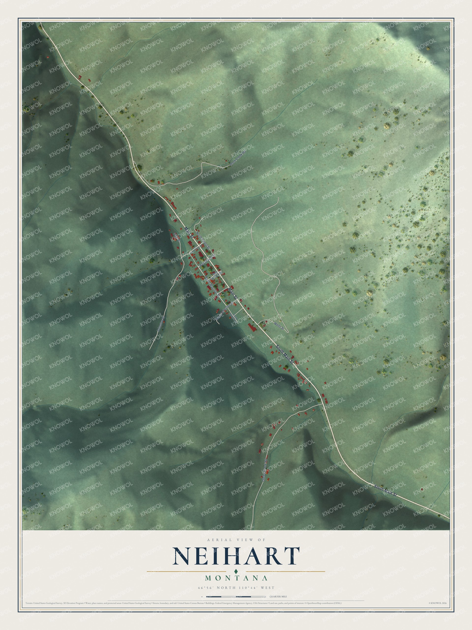 Watermarked full-map preview of Neihart, Montana
